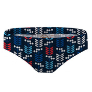 Sandy Feet Australia Bikini Bottom NAVY RETRO STEMS BIKINI BOTTOMS