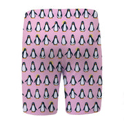 Sandy Feet Australia Long Swim Shorts PINK PENGUIN LONG SWIM SHORTS