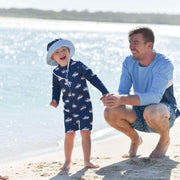 Sandy Feet Australia Toddler Sunsuits Navy Pelican Scoop Toddler Sunsuit