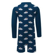 Sandy Feet Australia Toddler Sunsuits Navy Pelican Scoop Toddler Sunsuit