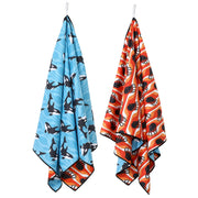 Sandy Feet Australia Beach Towel BLUE ORCA OCTOPI SAND FREE BEACH TOWEL