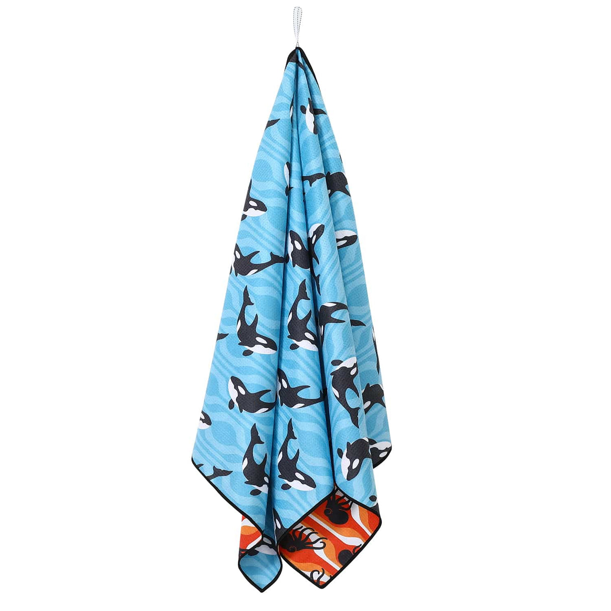 Sandy Feet Australia Beach Towel BLUE ORCA OCTOPI SAND FREE BEACH TOWEL