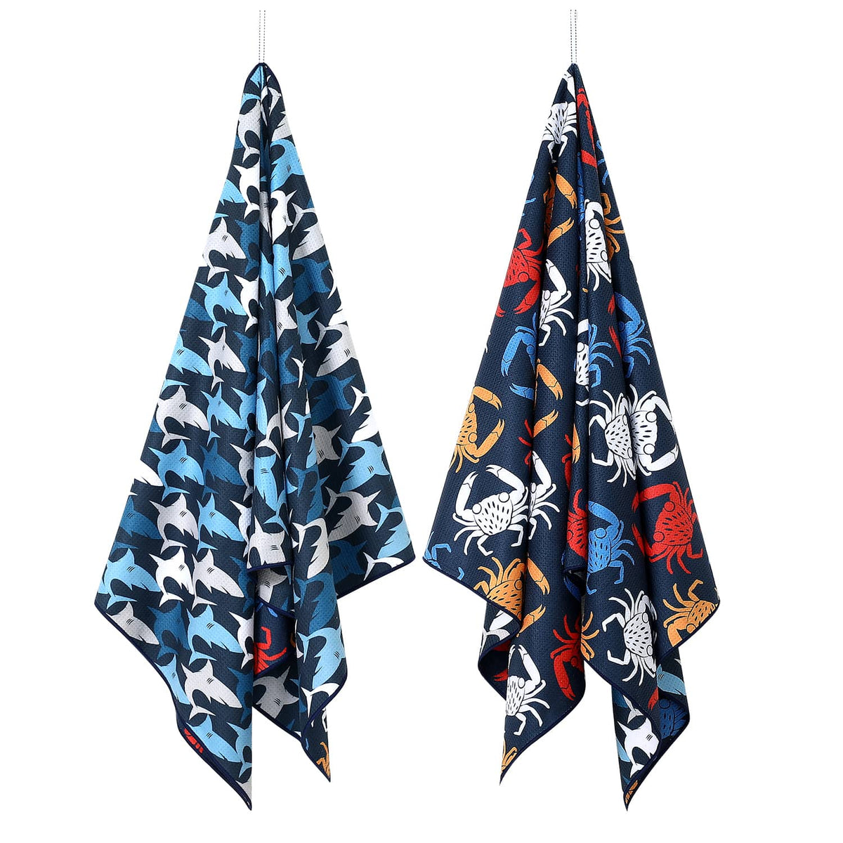 Sandy Feet Australia Beach Towel CRAZY CRAB SHARK FRENZY SAND FREE BEACH TOWEL