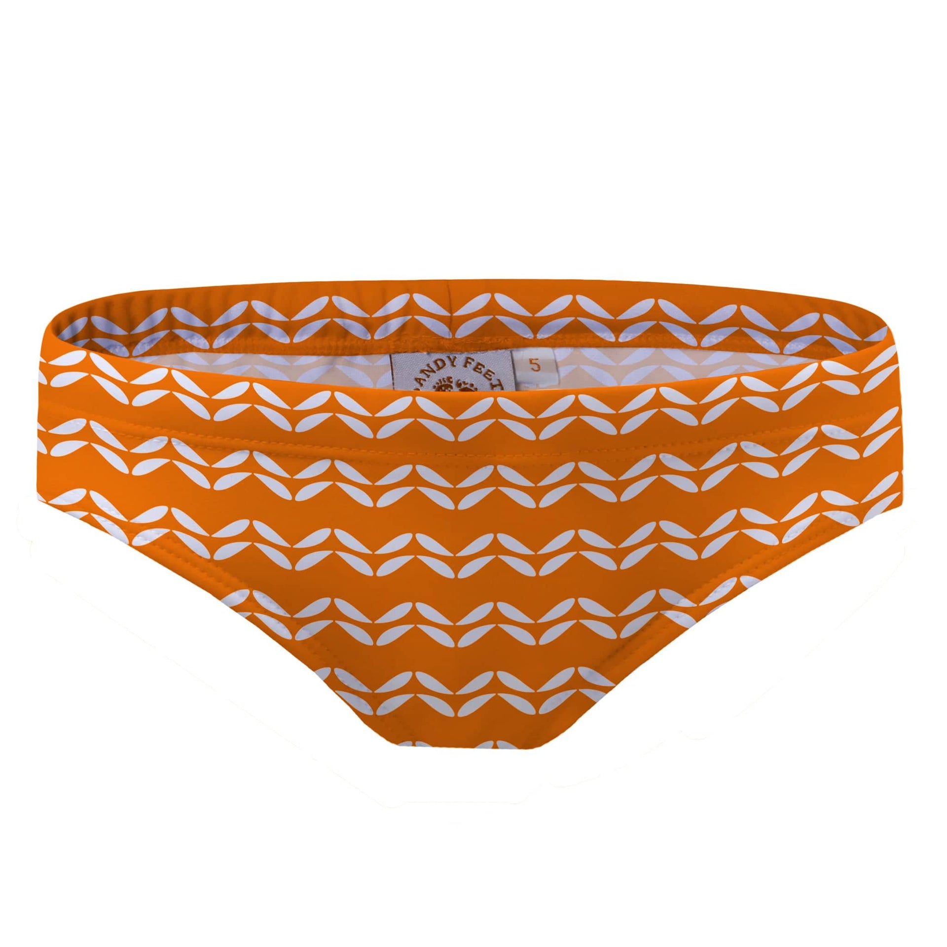 Sandy Feet Australia Bikini Bottom TANGERINE LEAF CHEVRON BIKINI BOTTOMS