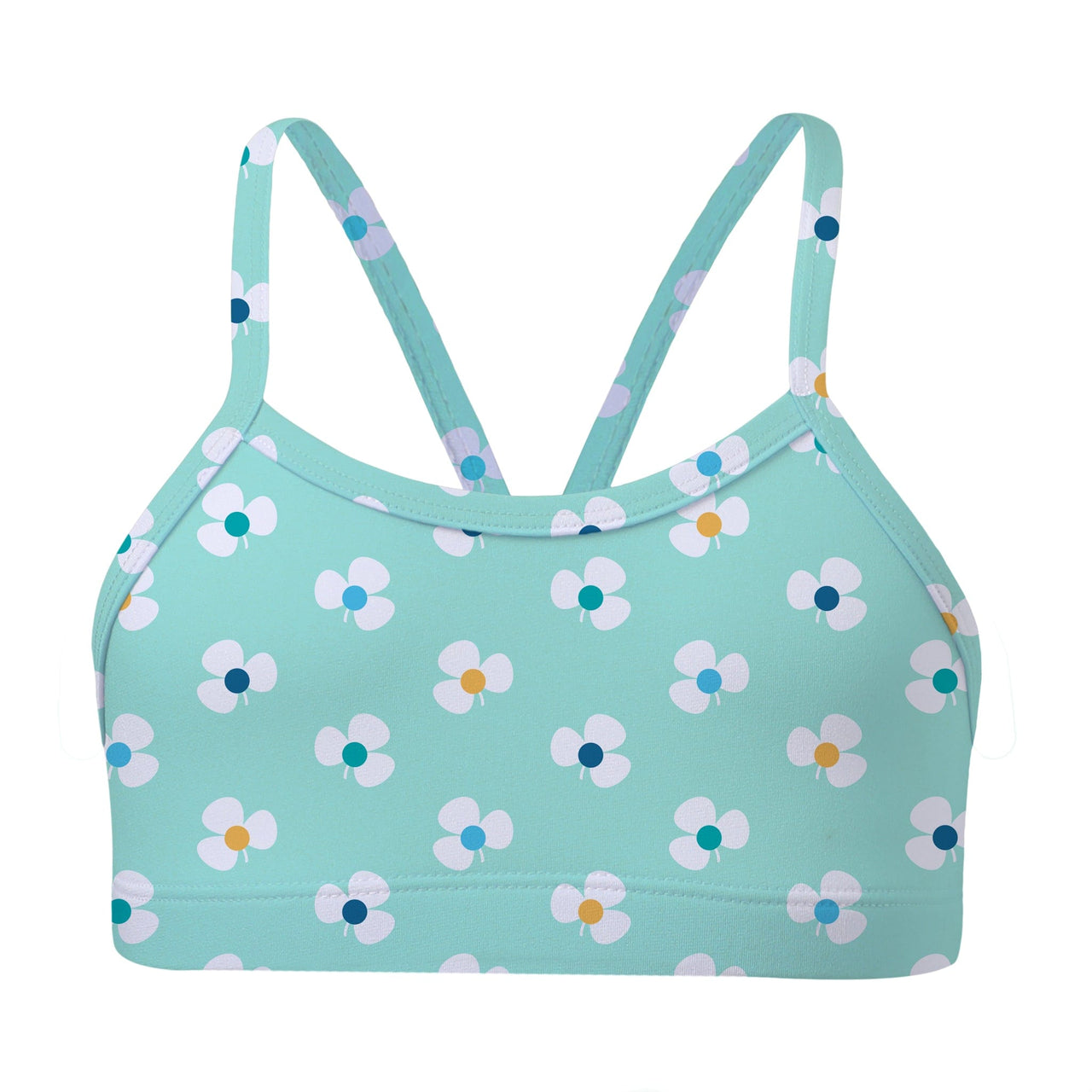 Sandy Feet Australia Bikini Top MINT FLOWER BURST BIKINI TOP