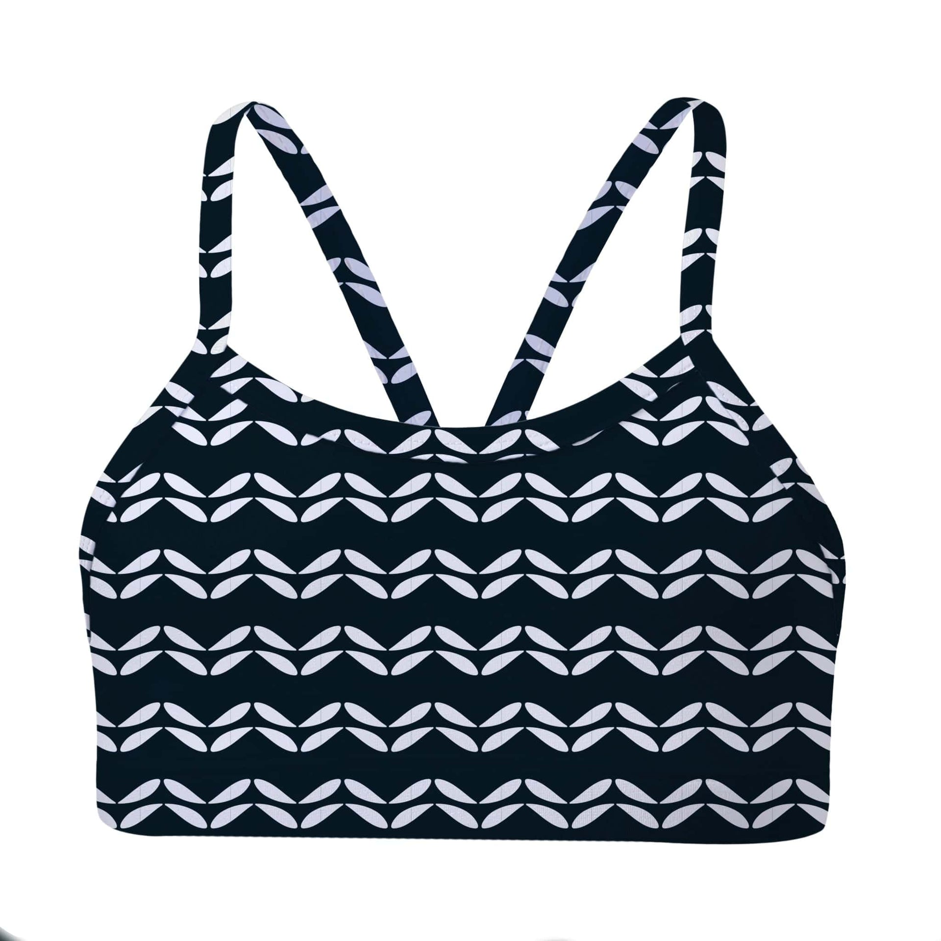 Sandy Feet Australia Bikini Top NAVY LEAF CHEVRON BIKINI TOP