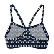 Sandy Feet Australia Bikini Top NAVY LEAF CHEVRON BIKINI TOP