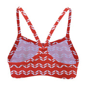 Sandy Feet Australia Bikini Top RED LEAF CHEVRON BIKINI TOP