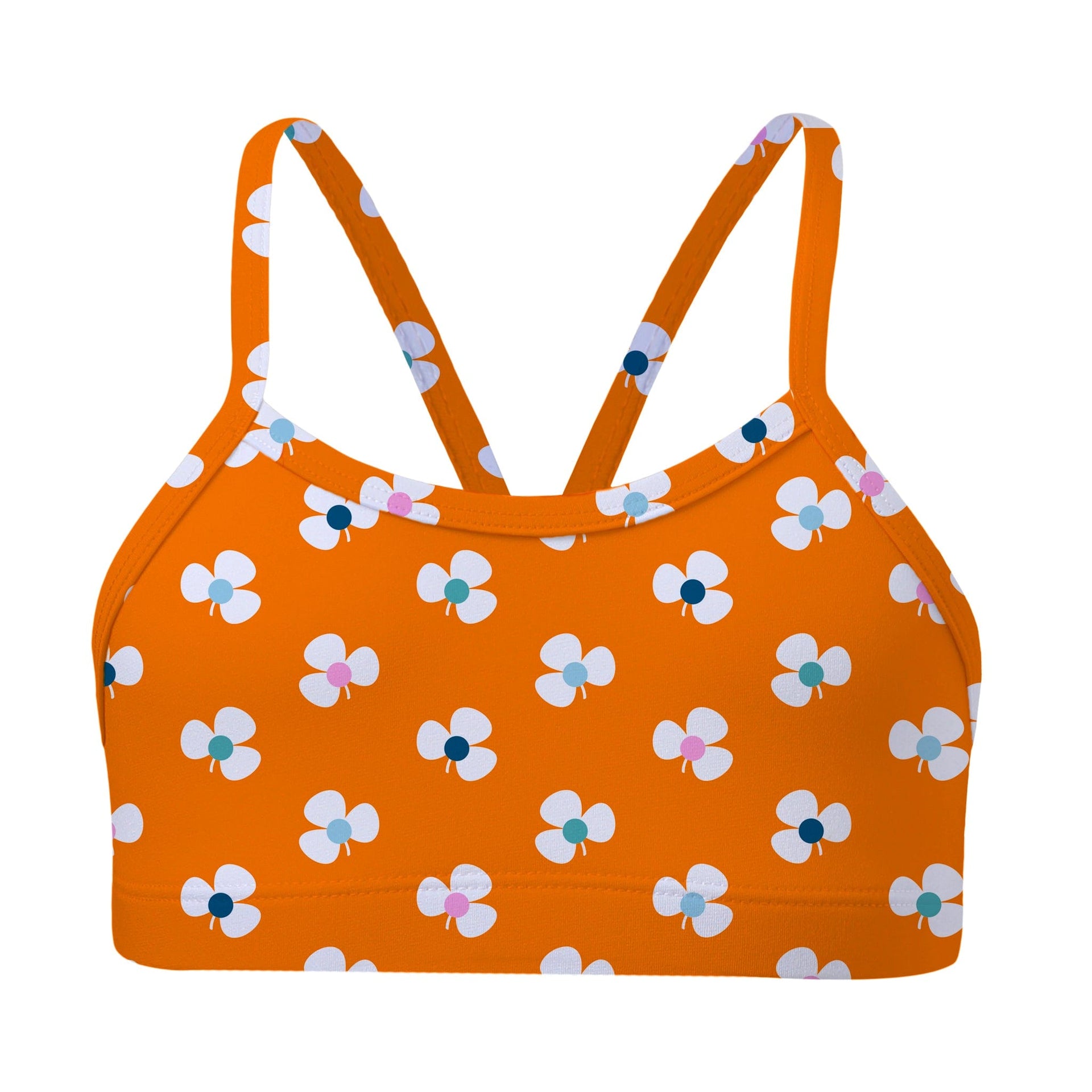 Sandy Feet Australia Bikini Top TANGERINE FLOWER BURST BIKINI TOP