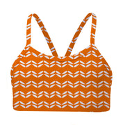 Sandy Feet Australia Bikini Top TANGERINE LEAF CHEVRON BIKINI TOP