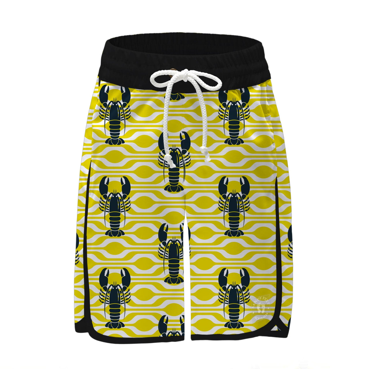 Sandy Feet Australia Board Shorts LEMON LOBSTER BOARD SHORTS