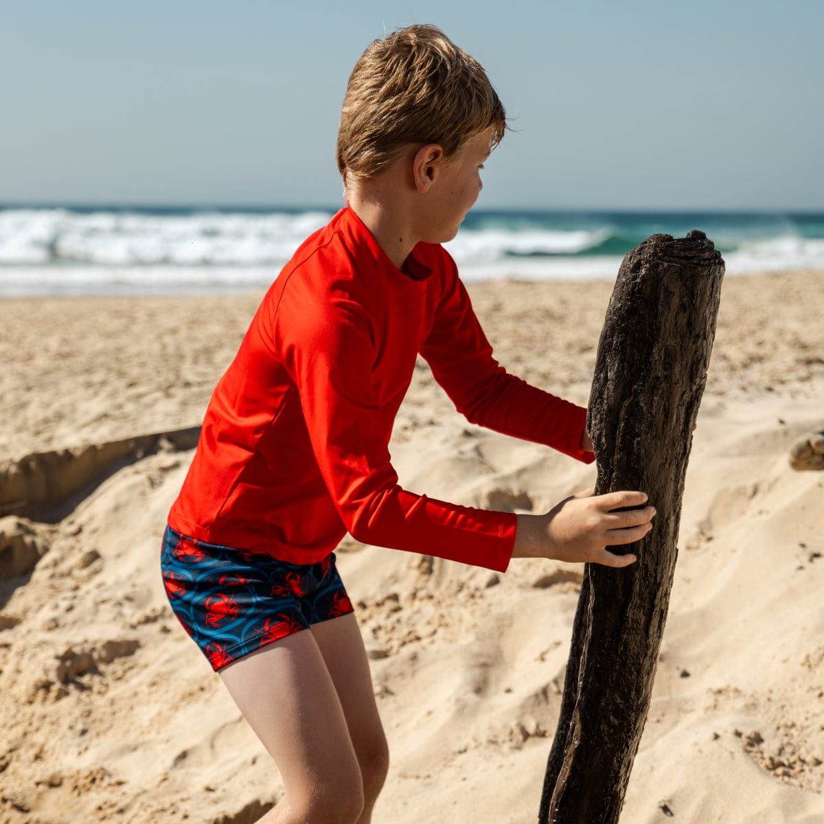 Sandy Feet Australia Long Sleeve Rashie LOBSTER RED LONG SLEEVE RASHIE