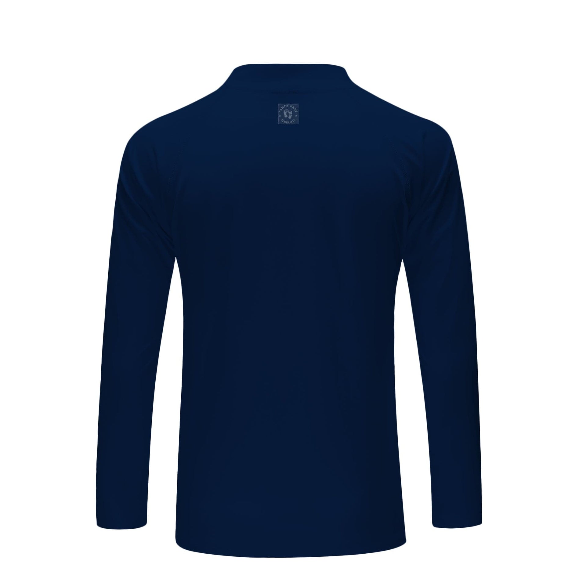 Sandy Feet Australia Long Sleeve Rashie Mens Classic Navy Long Sleeve Tee Rashie