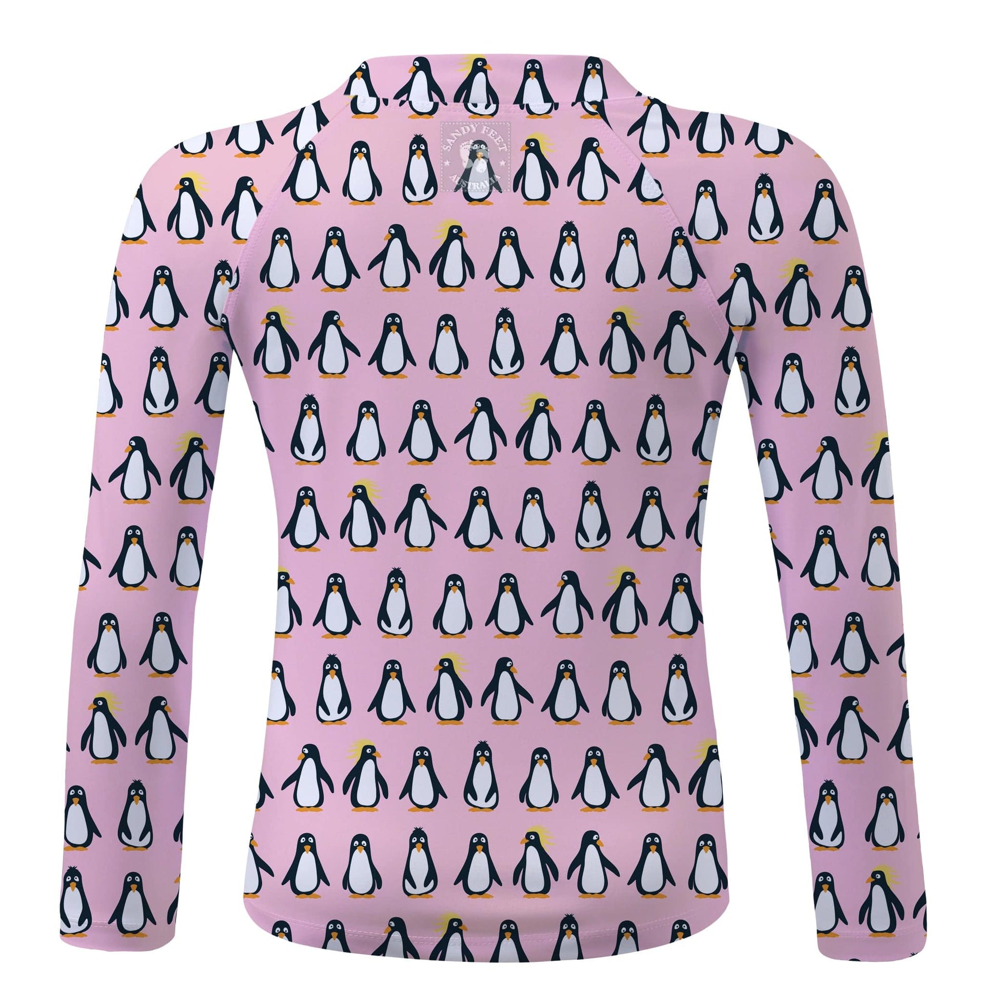 Sandy Feet Australia Long Sleeve Rashie PINK PENGUIN LONG SLEEVE RASHIE