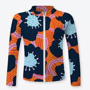 Sandy Feet Australia Long Sleeve Rashie WOMENS SUNSET BLOSSOM LONG SLEEVE ZIP RASHIE