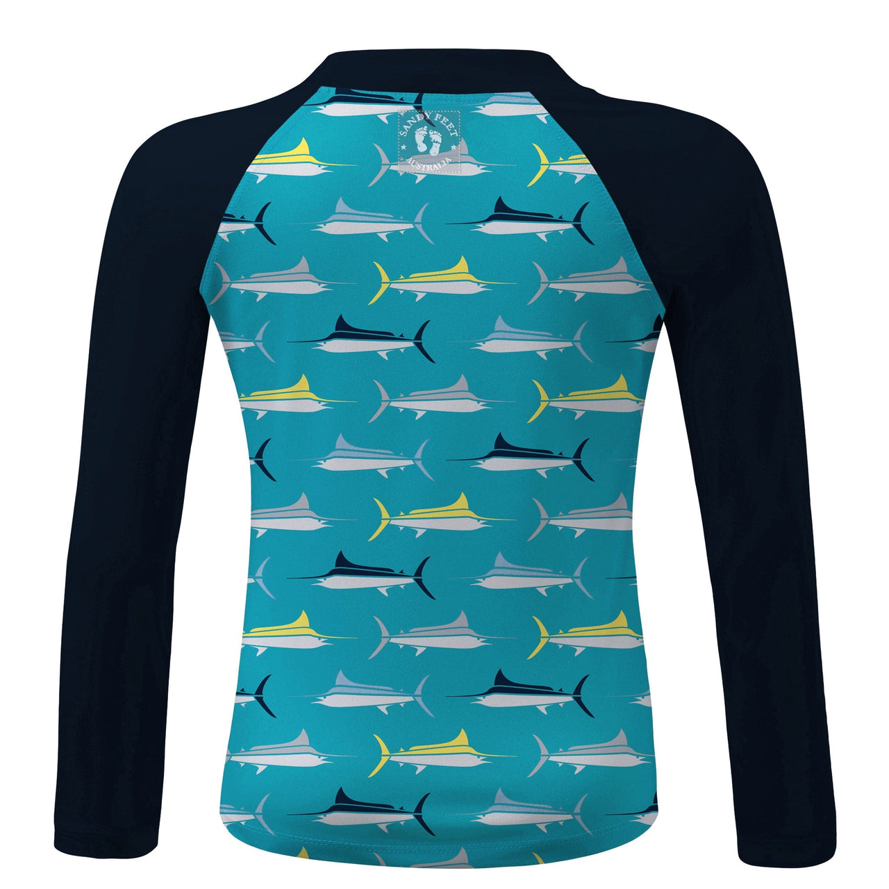 Sandy Feet Australia Long Sleeve Zip Rashie SWORDFISH FLOTILLA LONG SLEEVE ZIP RASHIE