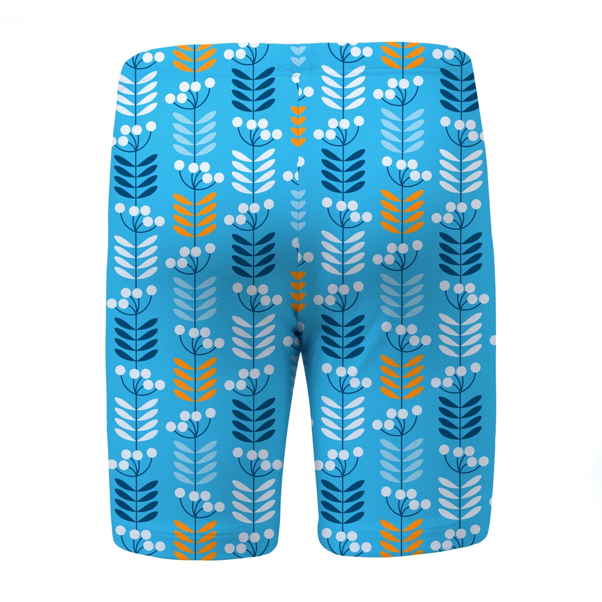 Sandy Feet Australia Long Swim Shorts AZURE RETRO STEMS LONG SWIM SHORTS