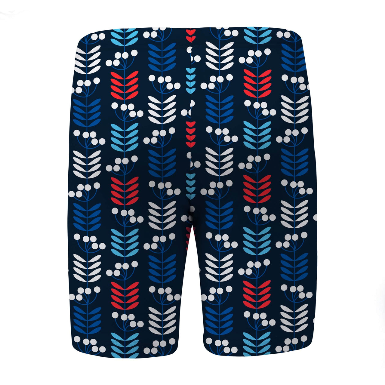 Sandy Feet Australia Long Swim Shorts NAVY RETRO STEMS LONG SWIM SHORTS