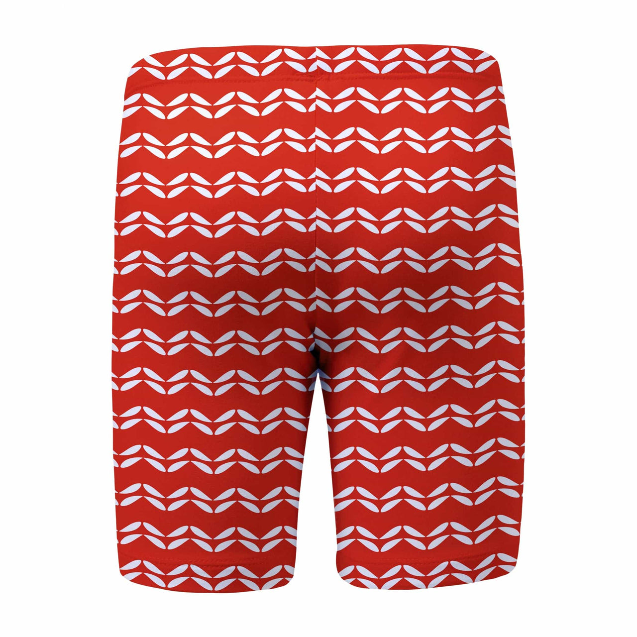 Sandy Feet Australia Long Swim Shorts RED LEAF CHEVRON LONG SWIM SHORTS