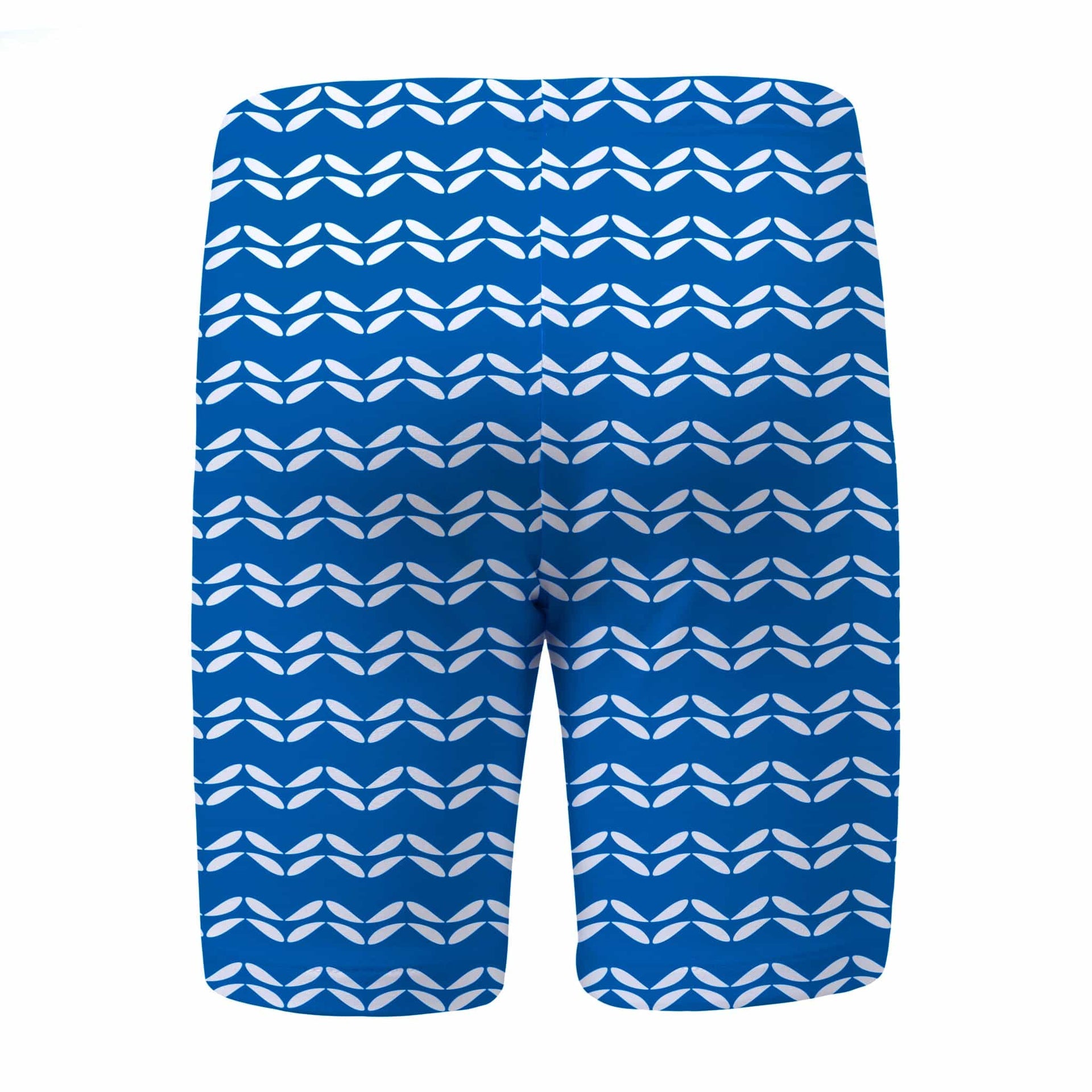 Sandy Feet Australia Long Swim Shorts SAPPHIRE LEAF CHEVRON LONG SWIM SHORTS