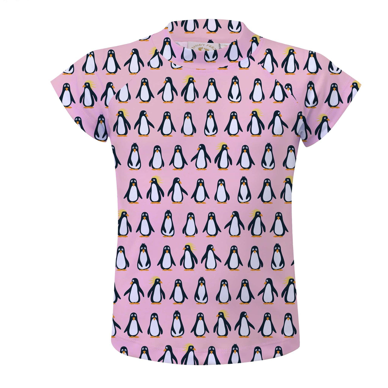 Sandy Feet Australia Short Sleeve Rashie PINK PENGUIN SHORT SLEEVE RASHIE