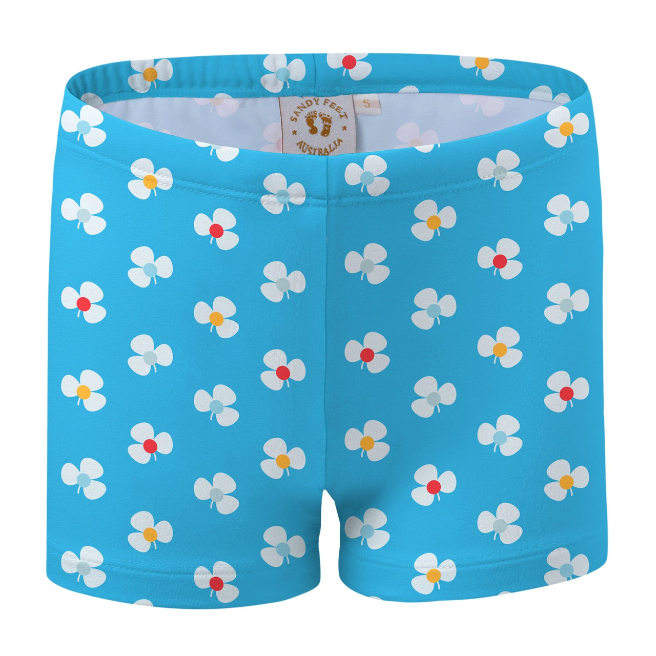 Sandy Feet Australia Swim Shorts AZURE FLOWER BURST SWIM SHORTS