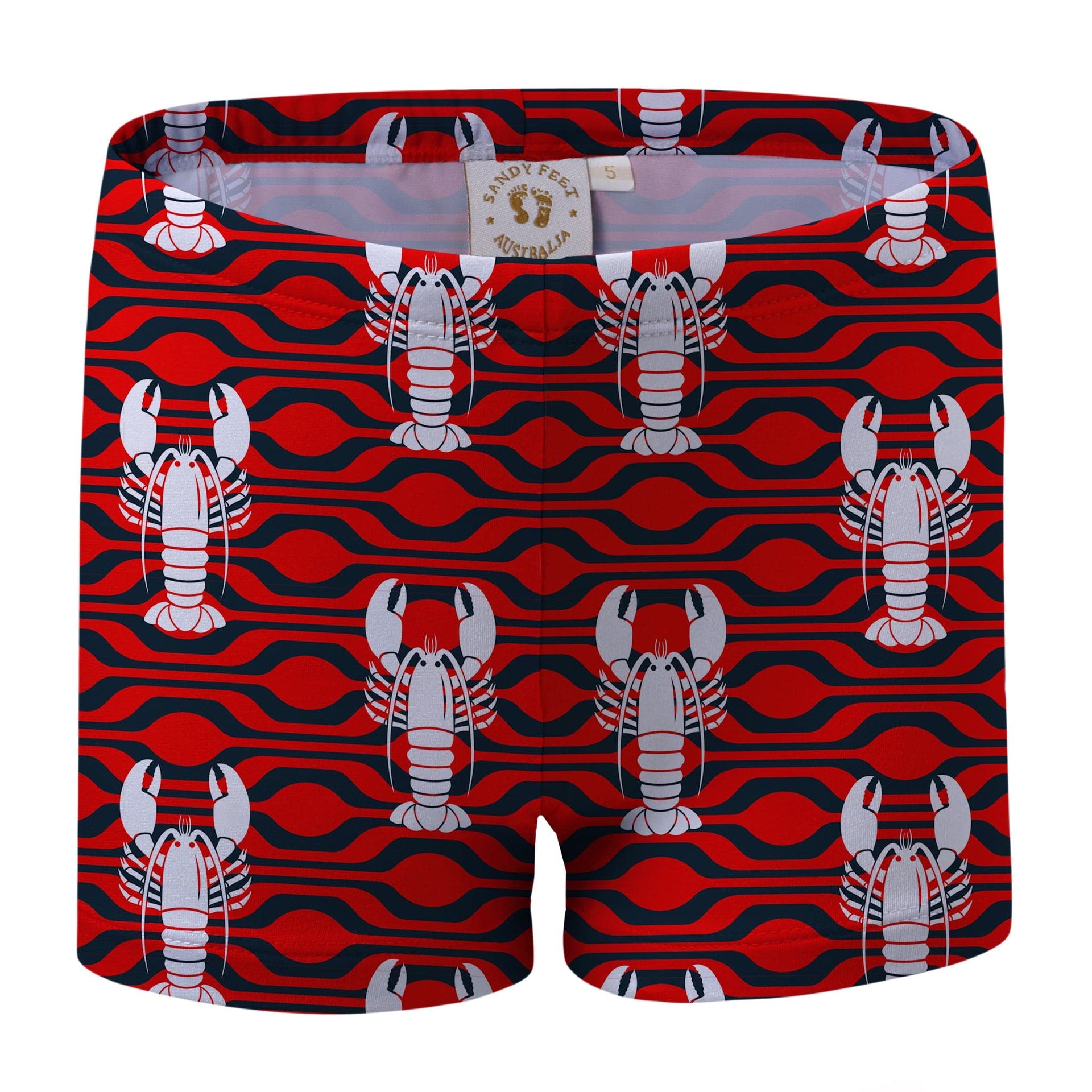 Sandy Feet Australia Swim Shorts RED LOBSTER SWIM SHORTS