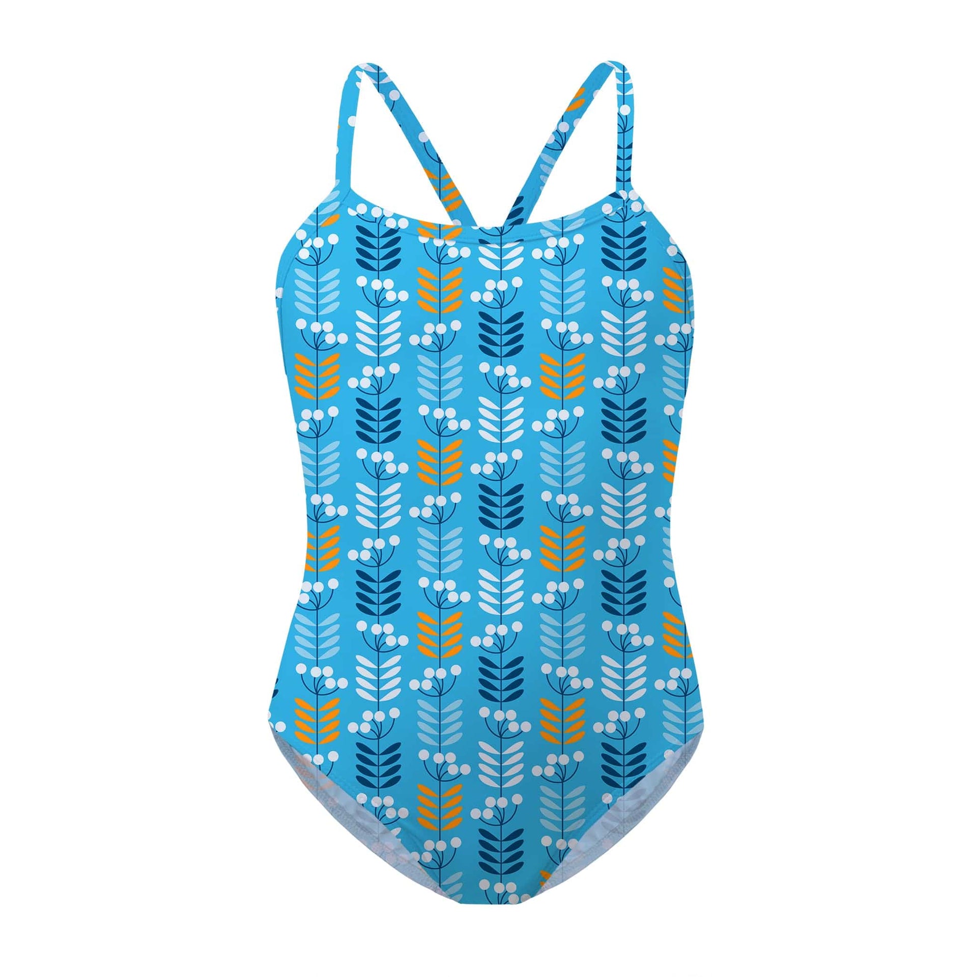 Sandy Feet Australia Swimsuit AZURE RETRO STEMS SWIMSUIT