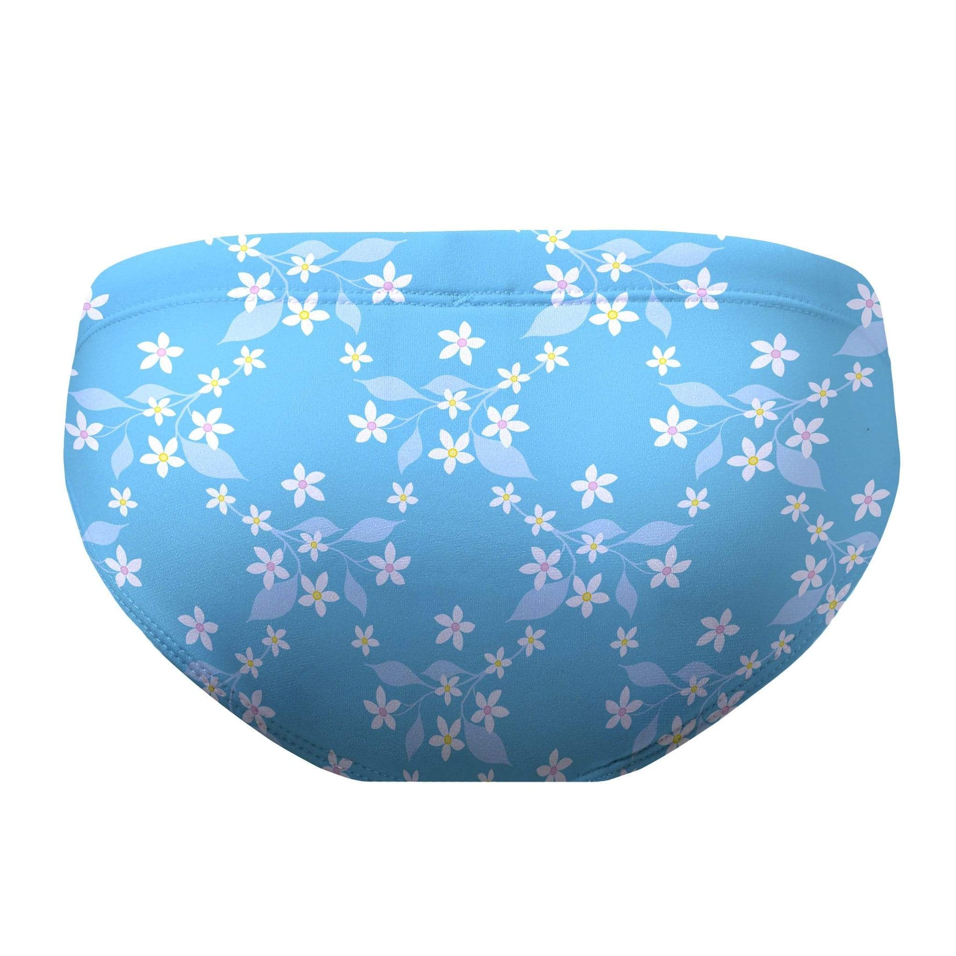 Sandy Feet Australia Bikini Bottoms Blue Flower Vine Bikini Bottoms