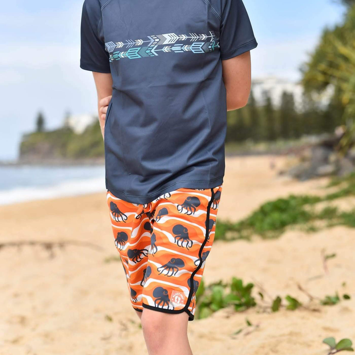 Sandy Feet Australia Board Shorts Lava Octopi Board Shorts