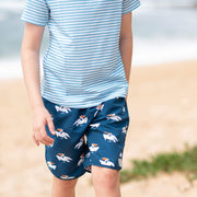 Sandy Feet Australia Board Shorts Navy Pelican Scoop Board Shorts