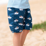 Sandy Feet Australia Board Shorts Navy Pelican Scoop Board Shorts