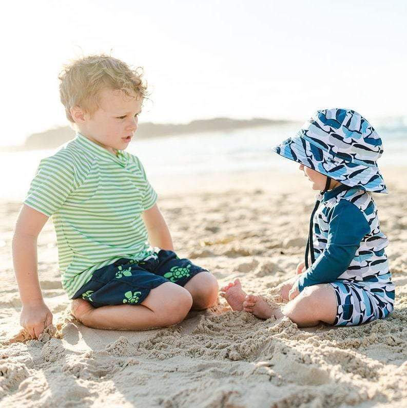 NAVY TURTLE BALE BOARD SHORTS