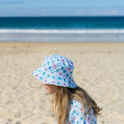 Sandy Feet Australia Hat Girls Mint Poppy Reversible Bucket Hat