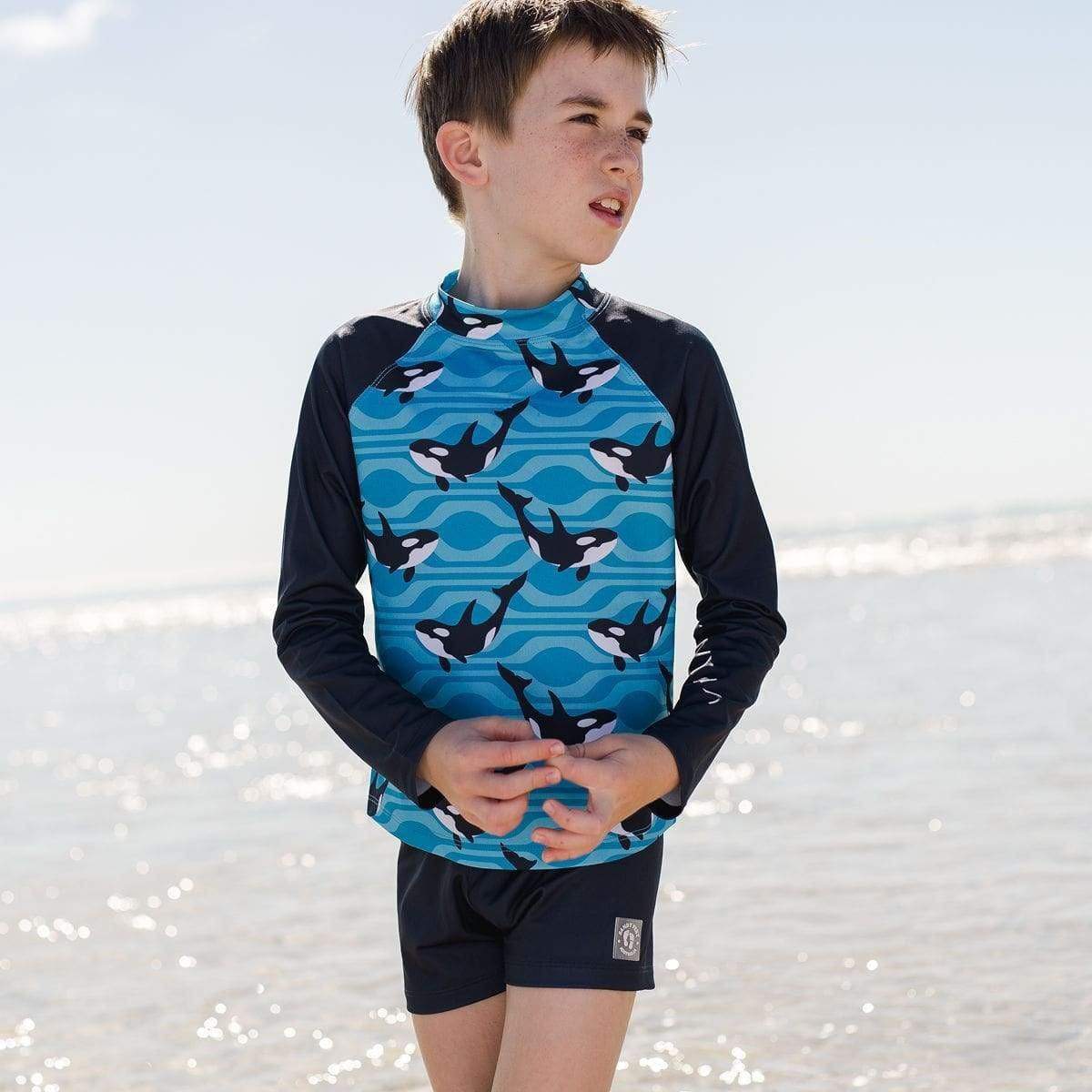 BLUE ORCA LONG SLEEVE RASHIE