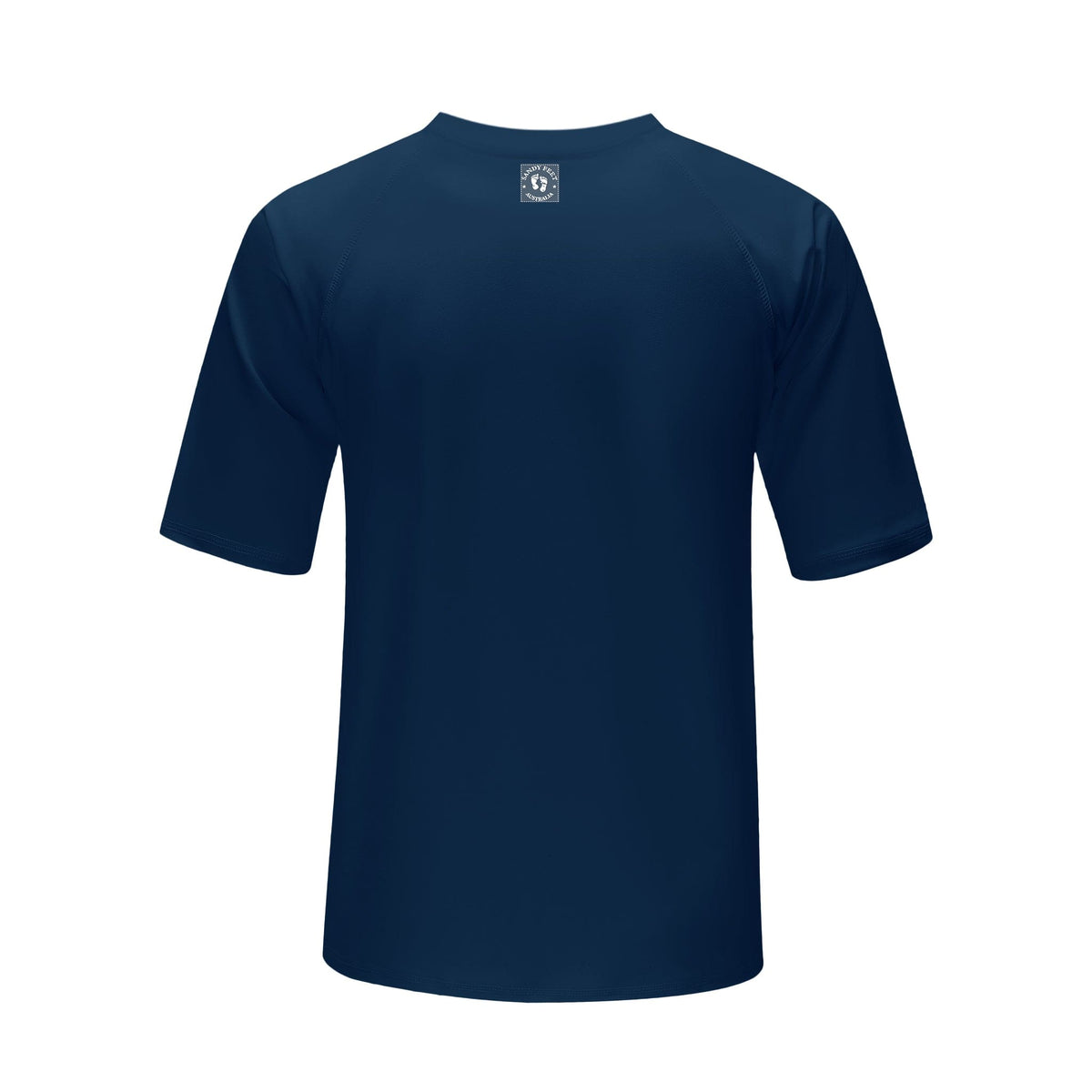 Sandy Feet Australia Long Sleeve Rashie Mens Navy Wave Set Short Sleeve Tee Rashie