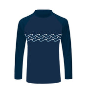 Sandy Feet Australia Long Sleeve Rashie Teen Navy Wave Set Long Sleeve Tee Rashie