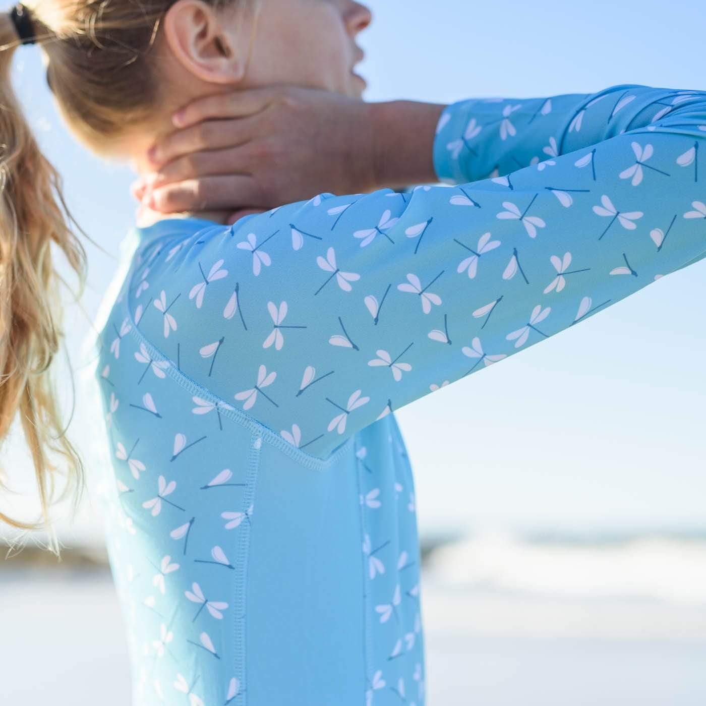 Sandy Feet Australia Long Sleeve Sunsuit Girls Dragon Fly Dance Long Sleeve Sunsuit