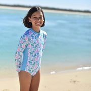 Sandy Feet Australia Long Sleeve Sunsuit Summer Gingko Long Sleeve Sunsuit