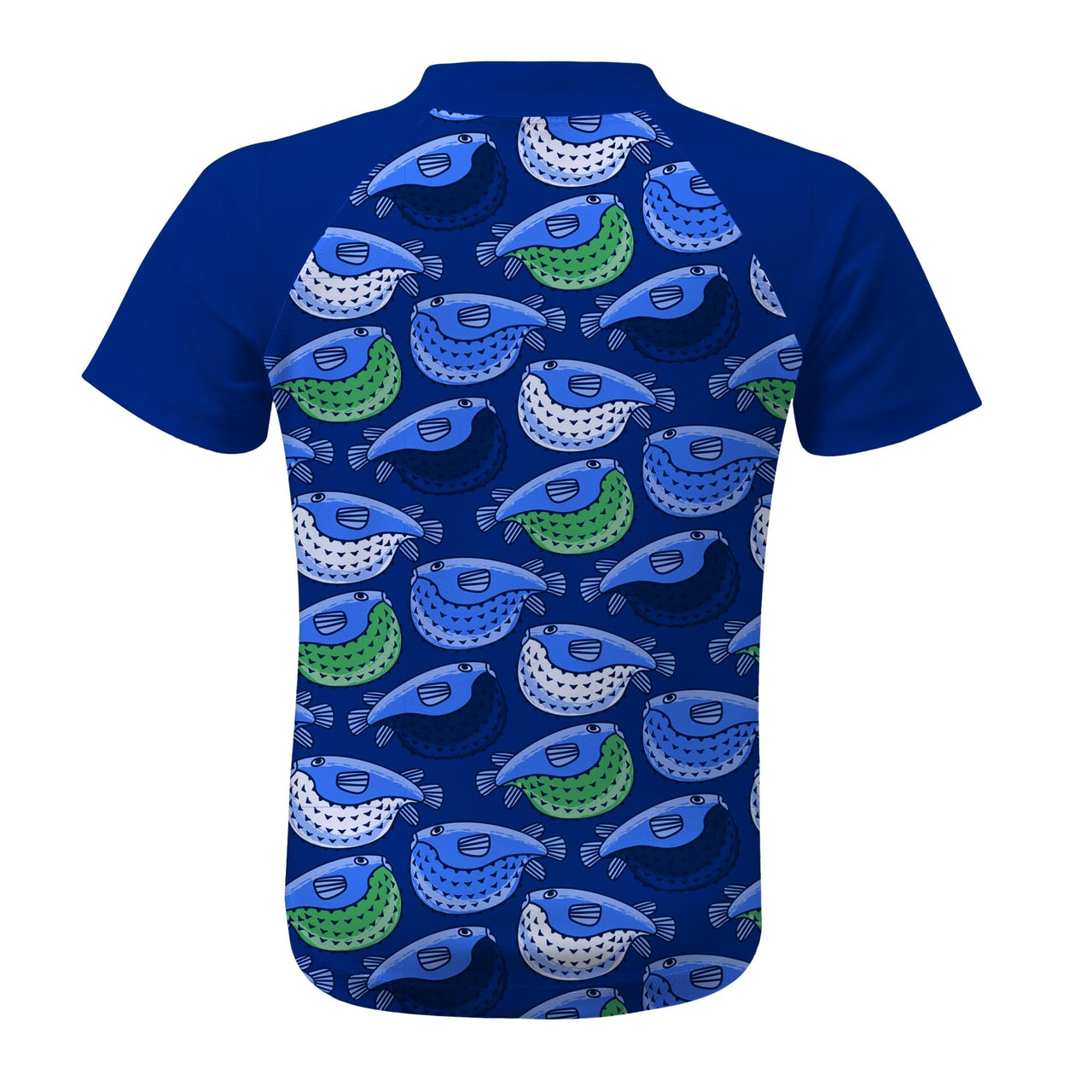 Sandy Feet Australia Short Sleeve Rashie Blue Fugu Short Sleeve Rashie