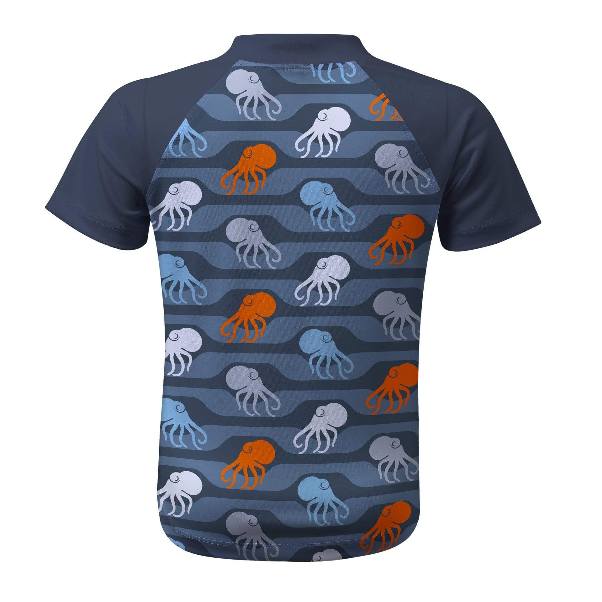 Sandy Feet Australia Short Sleeve Rashie Charcoal Octopi Short Sleeve Rashie