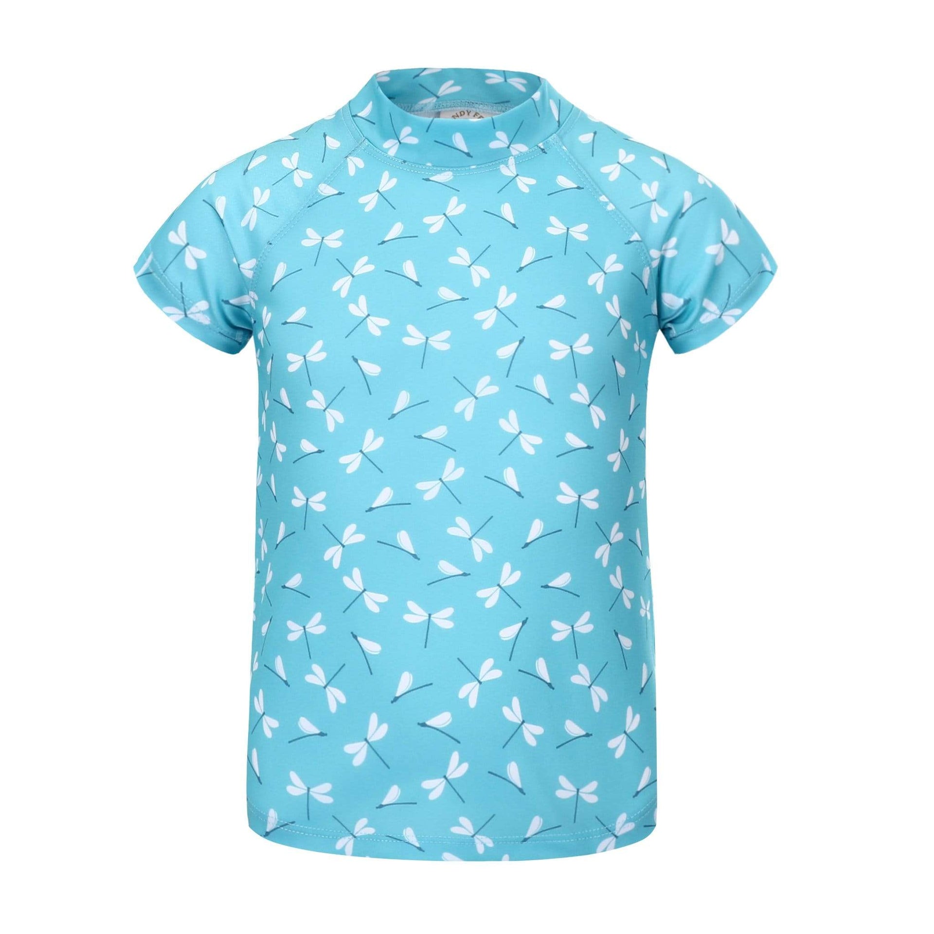 Sandy Feet Australia Short Sleeve Rashie Girls Dragon Fly Dance Short Sleeve Rashie