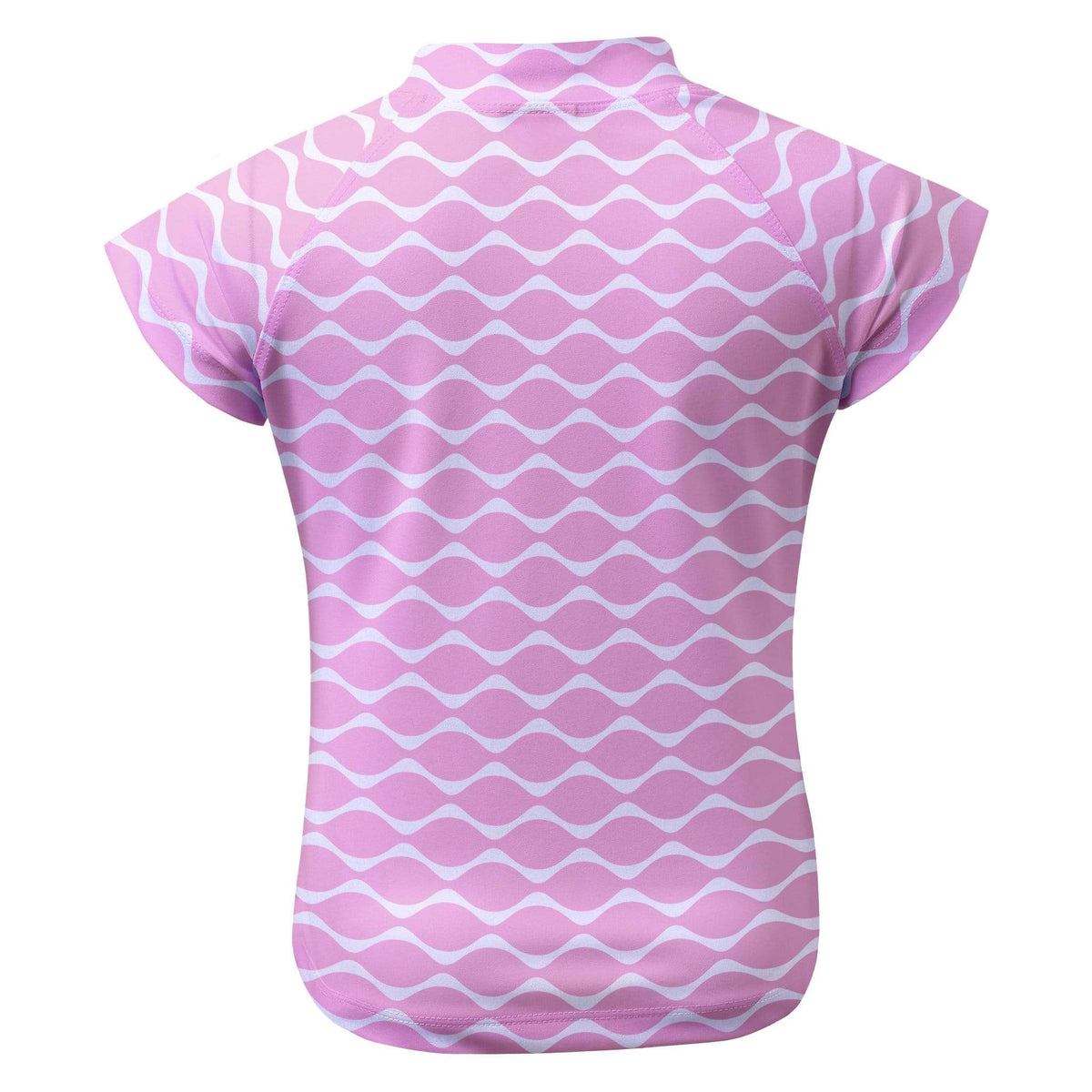 Pink Rashie UPF50+ Girls Pink Wave Short Sleeve Rashie | Sandy Feet Australia