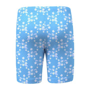 Sandy Feet Australia Swim Shorts Blue Flower Vine LONG Swim Shorts