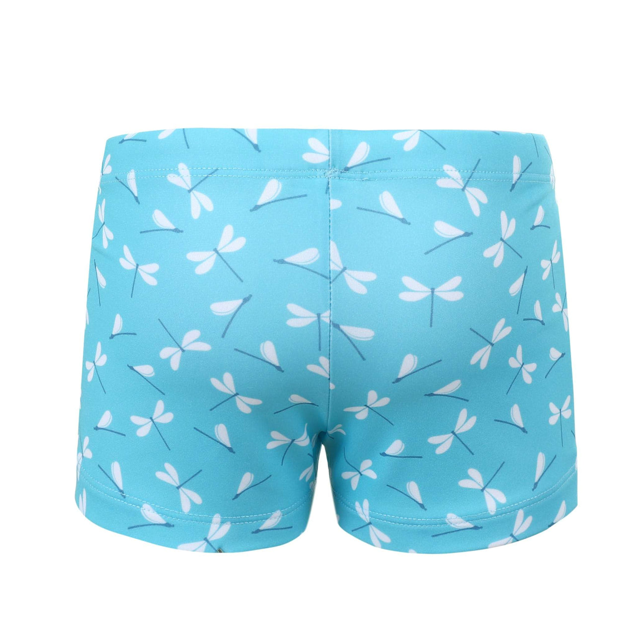 Sandy Feet Australia Swim Shorts Girls Sky Blue Dragon Fly Dance Swim Shorts