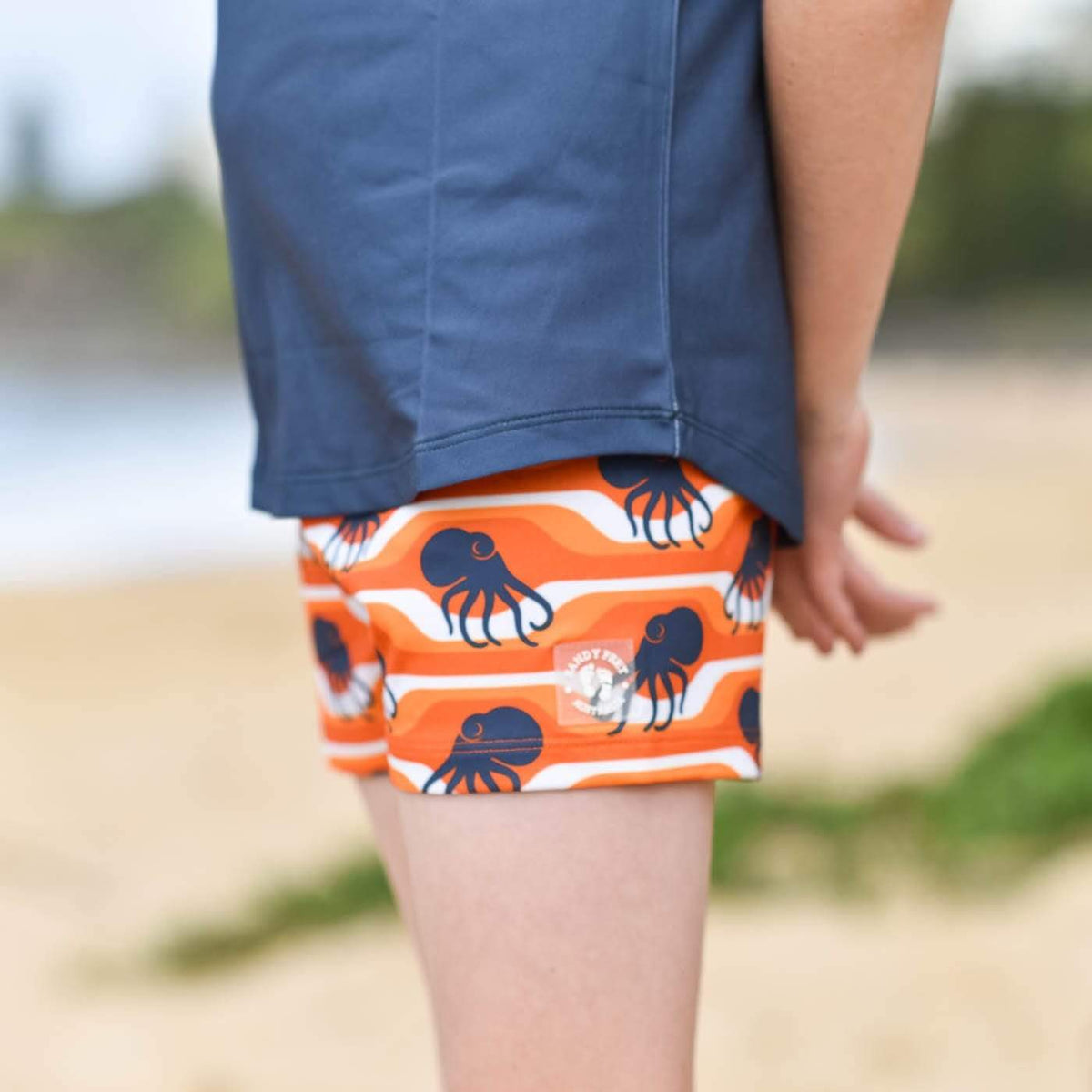 Sandy Feet Australia Swim Shorts Lava Octopi Swim Shorts